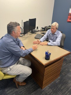 Michael Orth meeting with community members